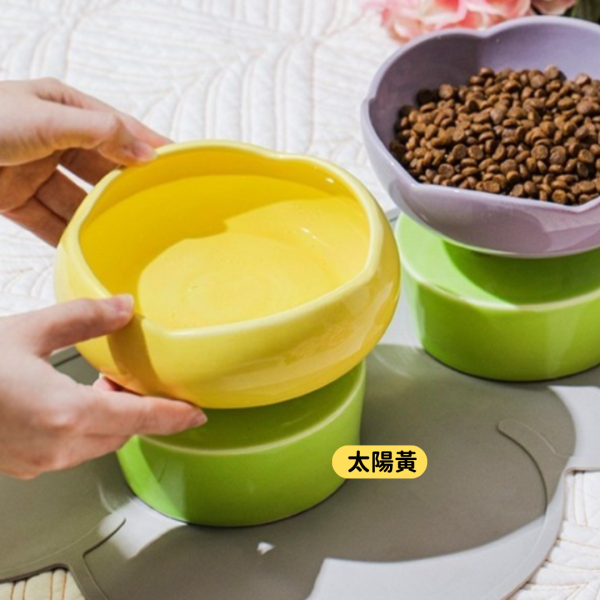《799元公益福袋》花花造型寵物陶瓷碗+汪喵純肉泥(6g/5條)X2包(口味隨機) 貓咪,插畫,貓插畫,可愛,花朵,飼料碗,水碗,碗,春天,夏天,ig