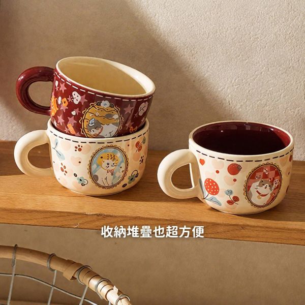 《599元公益福袋》復古可愛招財喵喵陶瓷小猫咪咖啡杯 對杯組(共2個) 貓咪,寵物,星星,復古,可愛,招財,陶瓷,咖啡杯,水杯,牛奶杯,對杯組