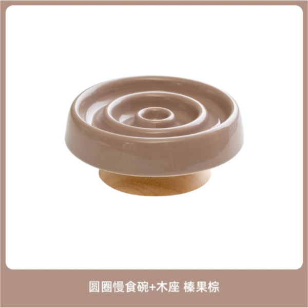 《500元公益福袋》可愛圈圈木底座加高寵物慢食碗 貓插圖,貓咪,貓掌,可愛,圈圈,木底,寵物,慢食,碗