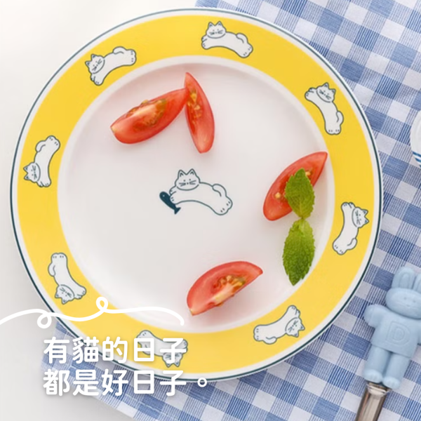 《999元公益福袋》ins風可愛貓咪圓盤組 (8/7/6吋 、三個一組) 貓咪,黑白貓,插畫,貓插畫,不鏽鋼,陶瓷,環保杯,隨行杯,530ml,冰壩杯,菜瓜布