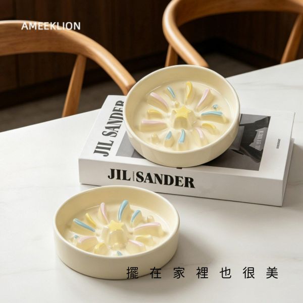 《500元公益福袋》寵物專用 超美星星煙火設計慢食碗 貓咪,寵物,星星,煙火,設計,慢食碗
