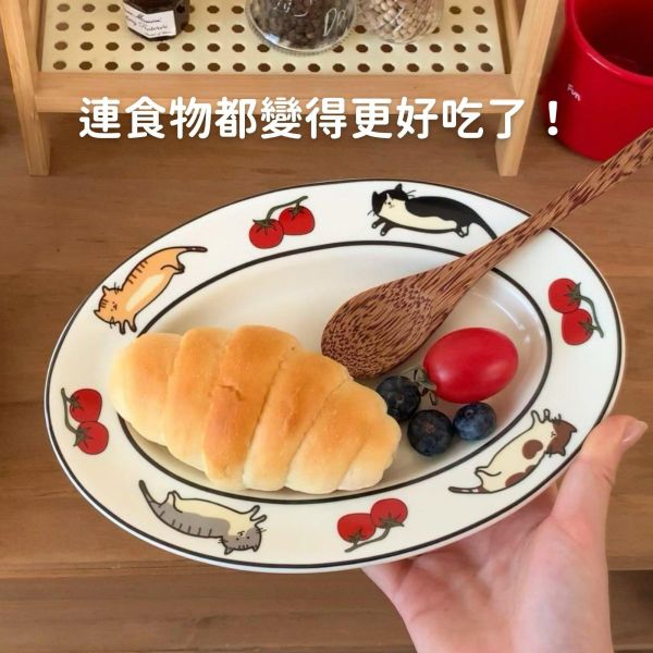 《500元公益福袋》裝完美貓咪陪伴橢圓盤 + 贈 慵懶貓杯緣咖啡勺 貓插圖,貓咪,貓掌,可愛,插畫,上班族,橢圓盤,慵懶,杯緣,咖啡勺