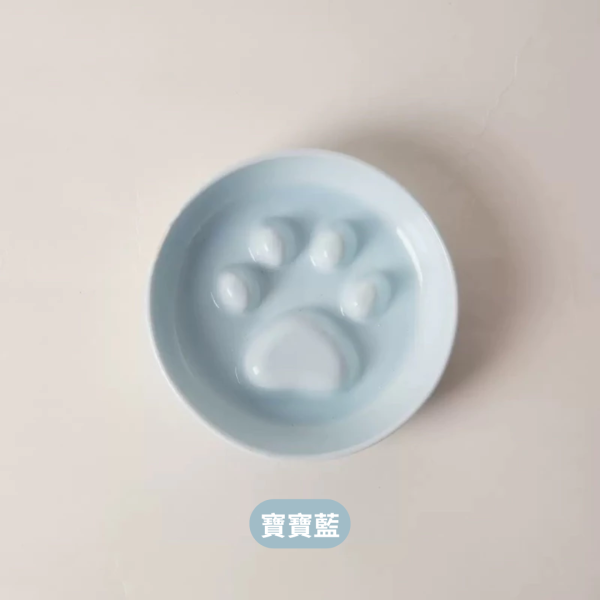 《500元公益福袋》肉球造型寵物慢食碗(不含下方透明高架)  + 貓咪魚兒造型洗碗海綿 貓咪,貓插畫,滑鼠墊