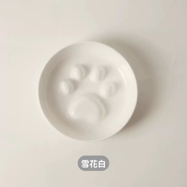 《500元公益福袋》肉球造型寵物慢食碗(不含下方透明高架)  + 貓咪魚兒造型洗碗海綿 貓咪,貓插畫,滑鼠墊