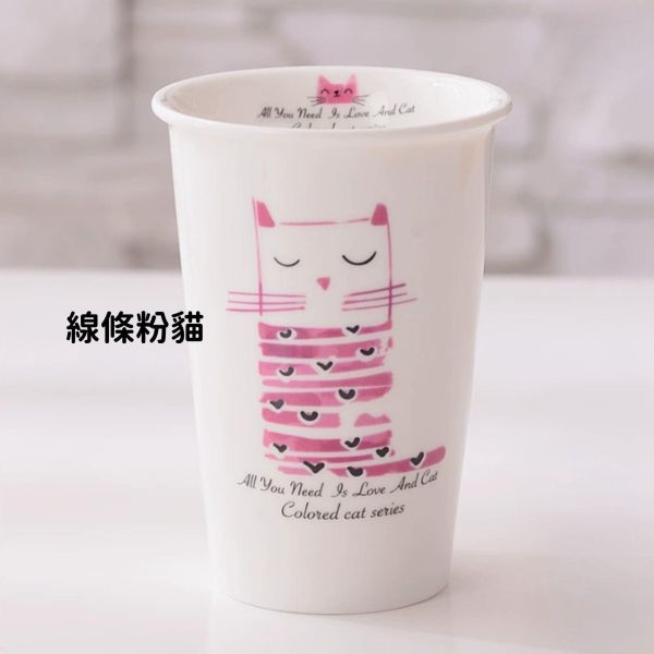 《599元公益福袋》北歐風手繪貓咪早安多用途陶瓷馬克杯 對杯組(兩個一組) 貓咪,插畫,貓插畫,可愛,日本,啤酒杯,玻璃杯,馬克杯,黑貓,水杯,夏天,衝浪北歐,手繪,陶瓷,馬克杯