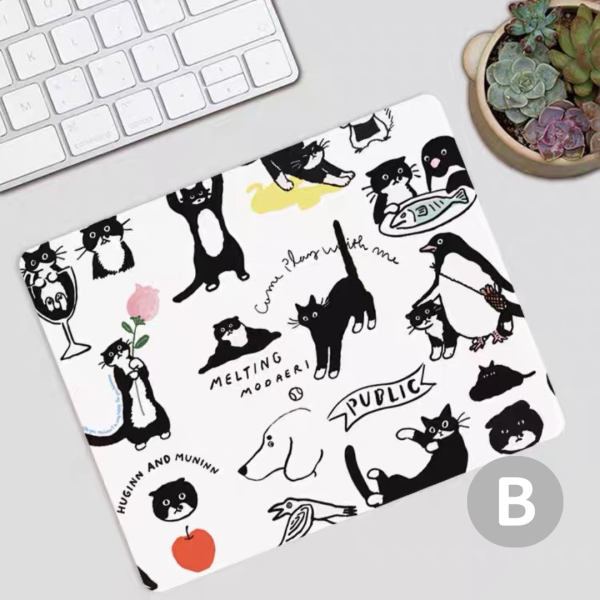 《699元公益福袋》韓國人氣插畫超Q賓士貓貓 滑鼠墊 (也可當隔熱墊使用喔)+贈 貓掌便條紙 貓咪,插畫,滑鼠墊,浮世繪,設計,隔熱墊