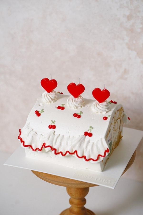 愛心櫻桃捲捲 造型蛋糕捲,韓系蛋糕捲,蛋糕捲,台北蛋糕捲