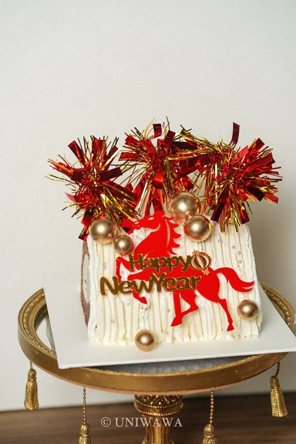 馬上發財捲捲 馬年蛋糕, 新年蛋糕捲, 招財甜點, 馬上發財, 開運蛋糕, 造型蛋糕捲, 台北自取, 板橋自取, 桃園自取, uniwawa