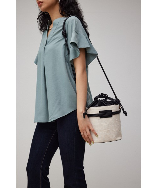 MOUSSY 2way仿亞麻水桶包 moussy,水桶,包,亞麻,長度,調整,背,帶,繩,手提,兩用,2,way,日本,日牌,代購,服飾