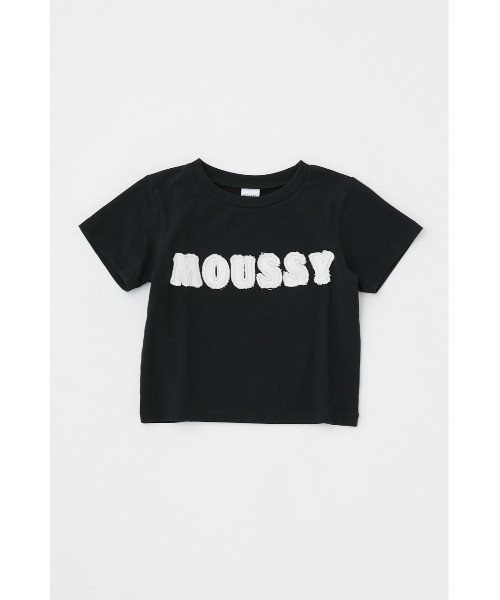 MOUSSY PATCH DENIM TINY T-shirt moussy,tiny,合身,牛仔,標誌,復古,t,shirt,短,日本,日牌,服飾