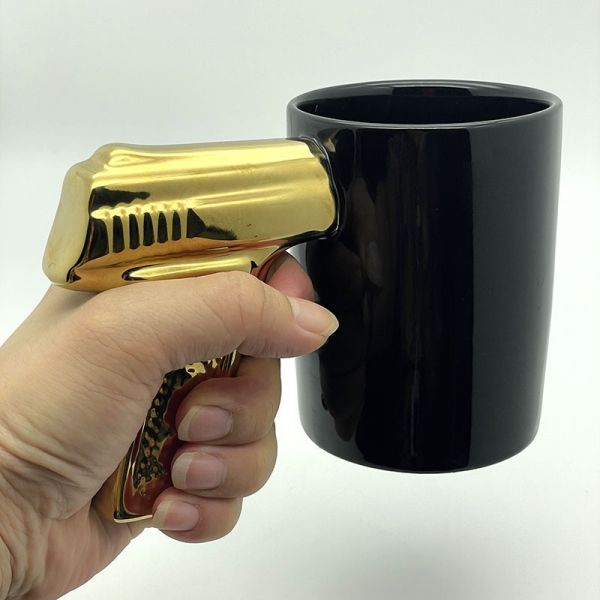 手槍握把馬克杯 馬克杯 搞笑禮物 軍用風格 創意禮物  創意啤酒杯 馬克杯400ml