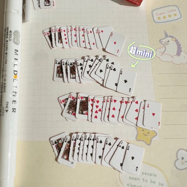 迷你撲克牌 撲克牌 魔術道具 上課 無聊 打發 時間 神器 紙牌 可愛撲克牌 趣味桌遊