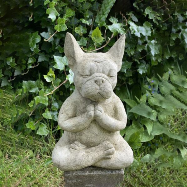 瑜珈狗 生日禮物 辦公室小物 療癒 擺飾 交換禮物 拍攝道具 動物公仔 法鬥犬 冥想
