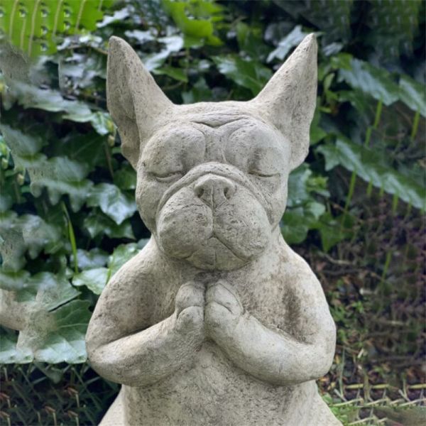 瑜珈狗 生日禮物 辦公室小物 療癒 擺飾 交換禮物 拍攝道具 動物公仔 法鬥犬 冥想
