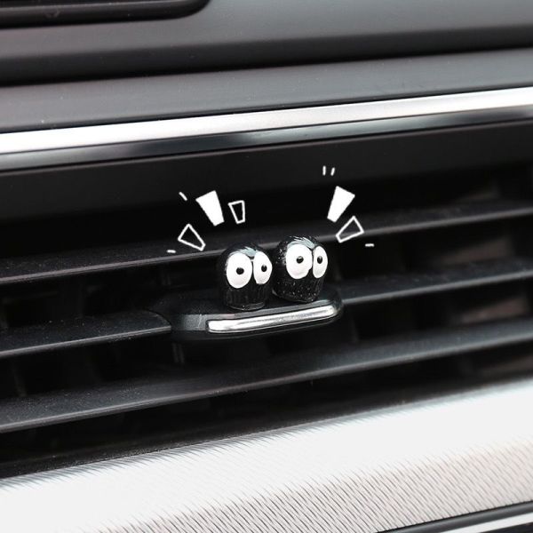 小煤球汽車裝飾擺件 汽機車後照鏡擺件裝飾品 公仔卡通可愛 車內裝飾品電動車裝飾