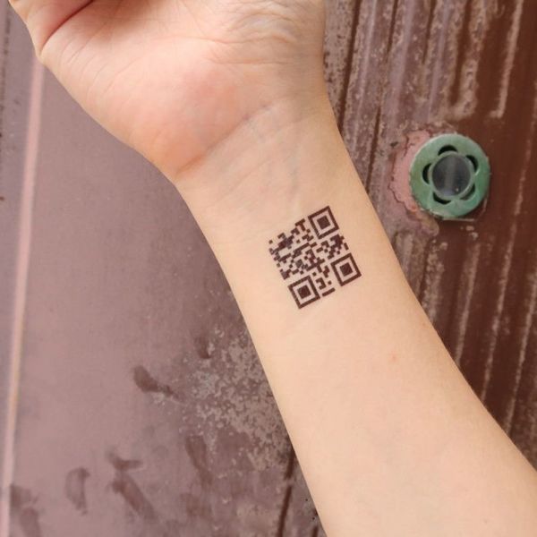紋身貼紙 我愛你qrcode 刺青 情人節禮物 520 告白 求婚道具 驚喜 聖誕節