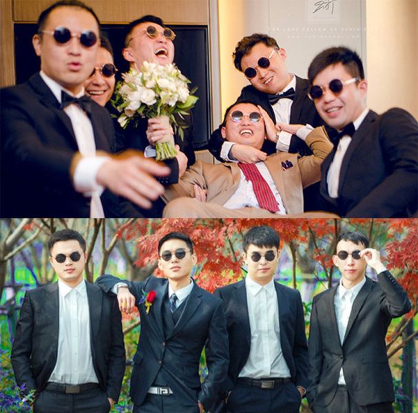 太子眼鏡 婚紗 結婚 復古墨鏡 生日派對 婚禮道具 搞怪墨鏡 迎娶 太子墨鏡 拍照攝影