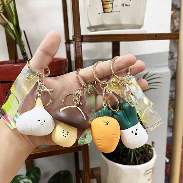 蔬菜鑰匙圈 吊飾 創意 情侶小物 書包 解壓玩具 可愛 掛件 少女心 蔥 大蒜 香菇 紅蘿蔔