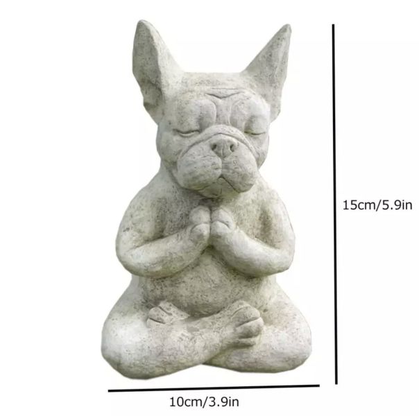 瑜珈狗 生日禮物 辦公室小物 療癒 擺飾 交換禮物 拍攝道具 動物公仔 法鬥犬 冥想
