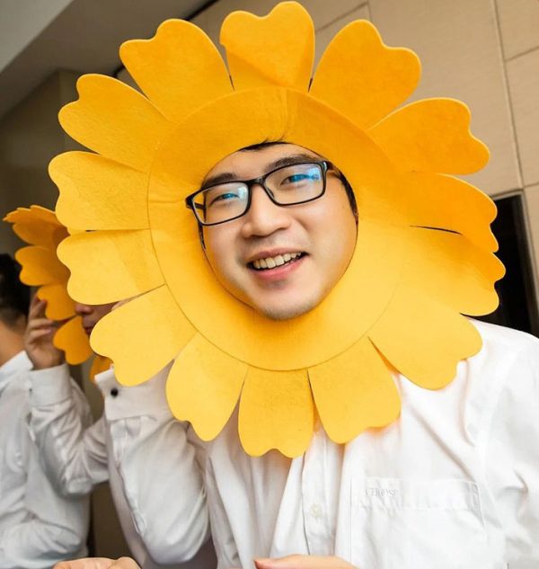 太陽花頭套 拍照道具 cosplay 整人 尾牙 遊戲 婚禮用品 闖關道具 向日葵頭套