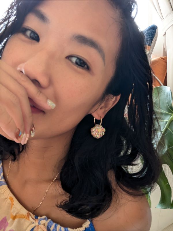 Crystal shells (14K gold) 