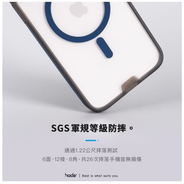 hoda 彩石軍規MagSafe防摔保護殼 IPHONE15系列 