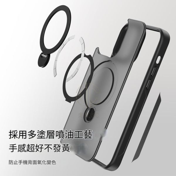 APPLE IPHON 膚感360度旋轉支架 磁吸殼 