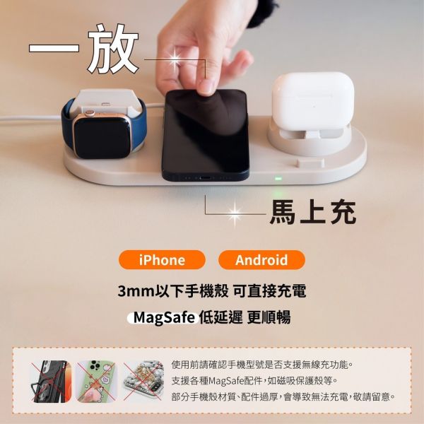 GUXON 六合一無線充電盤 MagSafe / Airpod / Apple Watch 