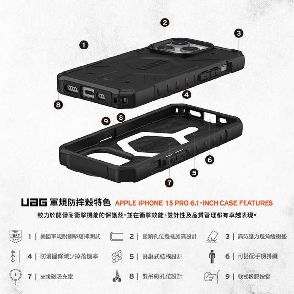 UAG 磁吸式實色款耐衝擊保護殼 MagSafe 