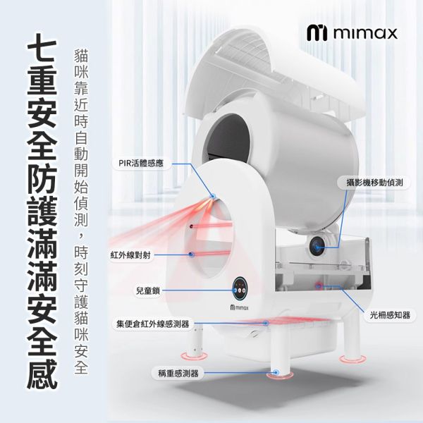 米覓 mimax 全自動智慧貓砂盆 智慧貓砂機 貓砂盆 貓咪 貓廁所 除臭 換氣 APP操控 
