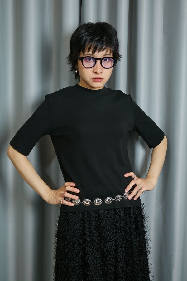 多色好搭柔軟磨毛材質微高領五分袖上衣(四色) 