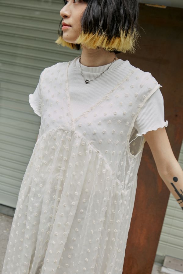 【現貨7折】花朵精靈透膚襯裙V領背心洋裝 