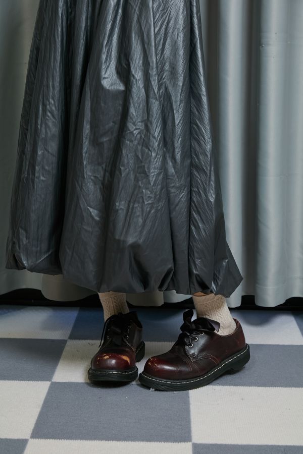 銀灰色微亮亮金屬質感澎澎氣球裙 