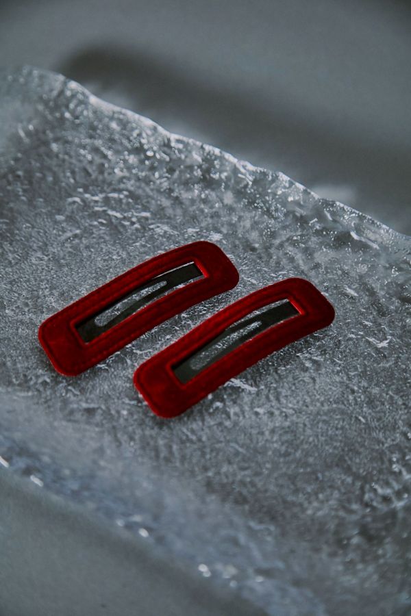 濃色絲絨布料三種造型髮夾 