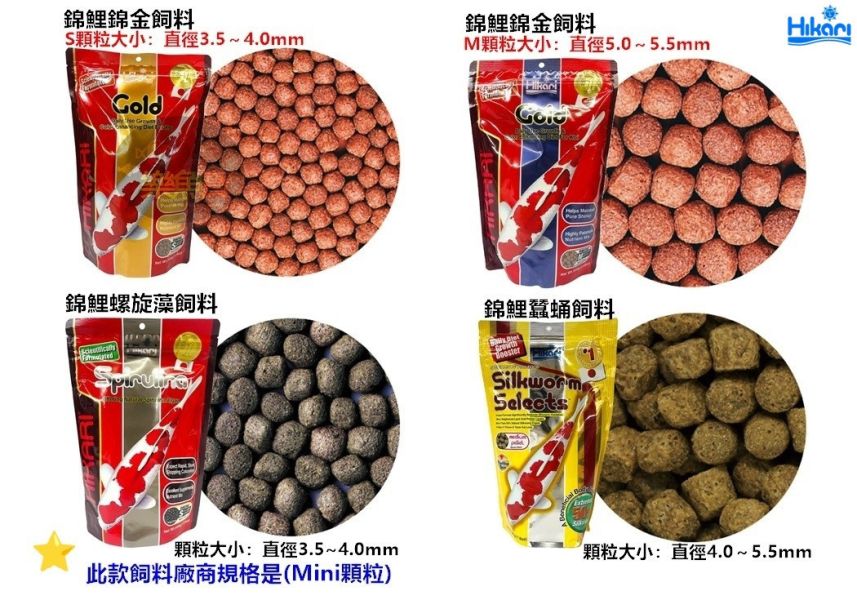 Hikari 高夠力 錦鯉飼料 胚芽 主食 錦鯉金 螺旋藻 錦鯉蠶蛹飼料 鯉魚飼料 龍鯉 (浮水性) 