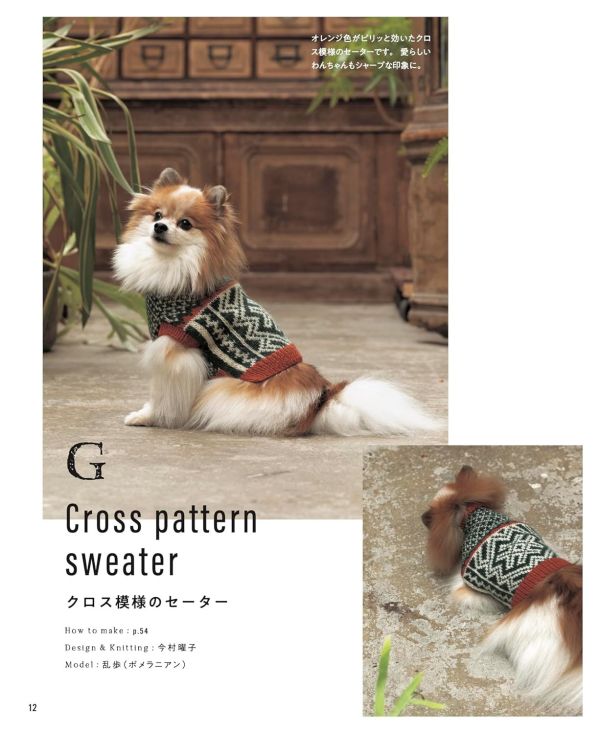 日文編織書 ◍ 小型犬と中型犬が着る 犬のあったか手編み服 (applemints) 