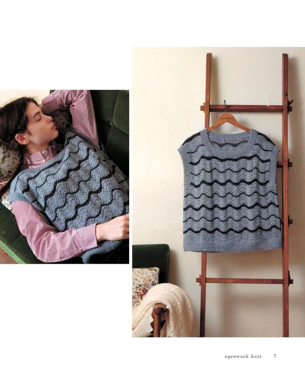 日文編織書 ◍ openwork knit 棒針で編む 透かし編みのウエア 