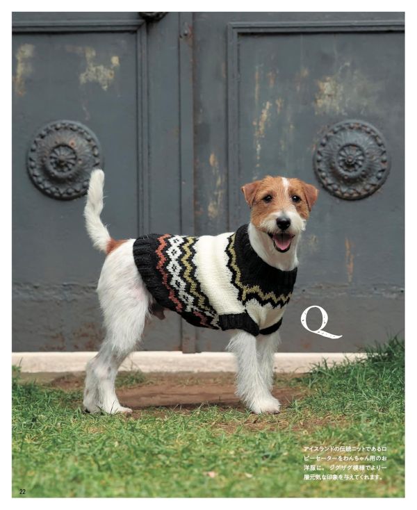 日文編織書 ◍ 小型犬と中型犬が着る 犬のあったか手編み服 (applemints) 