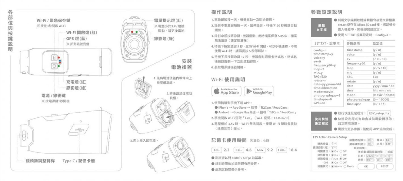 六姐的店※雲創Grenzel E20雙鏡頭頭戴式行車記錄器 