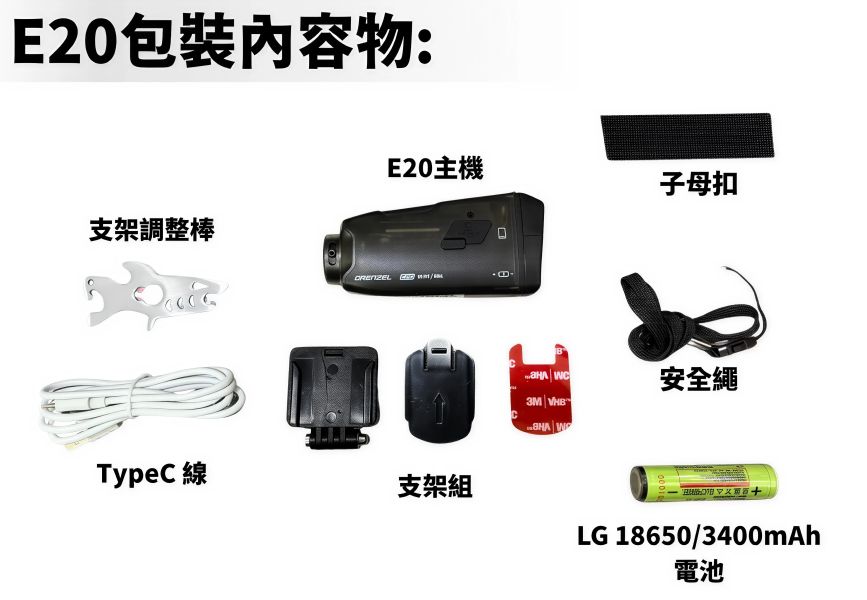 六姐的店※雲創Grenzel E20雙鏡頭頭戴式行車記錄器 