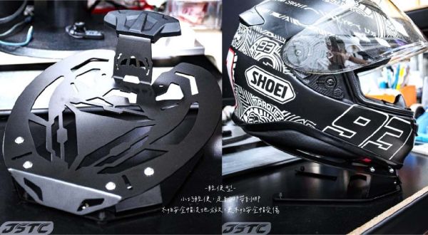 六姐的店※ 【大推】 JSTC - 硬派合金多工能安全帽架 六姐騎士部品店, JSTC, 合金多工能安全帽架, 硬派安全帽架, 硬派合金帽架, 安全帽壁掛, 安全帽桌上型, 矽膠保護, 預留風扇孔位, 健康頭皮