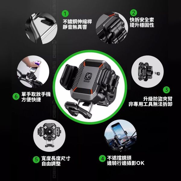 六姐的店※  【KEWIG 凱威格】 M33 無線版/機車手機架 小而穩/快扣/減震/防盜/無遮擋/導航車架 