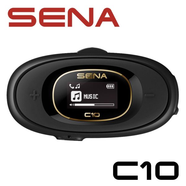 六姐的店※【SENA】C10 十項全能的安全帽/機車藍牙耳機 SENA, C10, 安全帽藍芽耳機, 機車藍牙耳機, LCD螢幕, 藍牙5.1, 四人對講, 高清對講品質, 手機App, 充電續航, IPX7防水, 騎士部品店