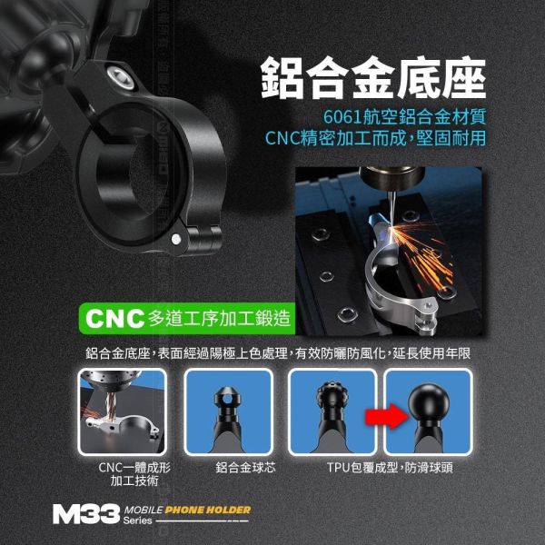 六姐的店※  【KEWIG 凱威格】 M33 無線版/機車手機架 小而穩/快扣/減震/防盜/無遮擋/導航車架 