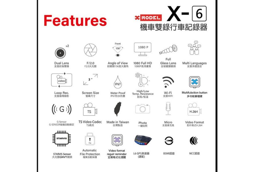 六姐的店※【全球鷹】響尾蛇-X6雙鏡頭安全測速警示整合行車紀錄器 全球鷹, X6, 雙鏡頭, 安全測速, 警示, 行車紀錄器, 六姐, 騎士部品店, 歡迎批發, 極光夜視, 年度旗艦, 高感光鏡頭, LED鏡頭警示燈, TS秒寫入, APP主機自檢, 軌跡回放, 超級電容, 響尾蛇, GPS, 安全警示系統, BSMI認證, VSCC認證