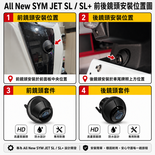 六姐的店※【SYM】All New JET SL/SL+ 前後鏡頭專用套件｜隱藏套件 