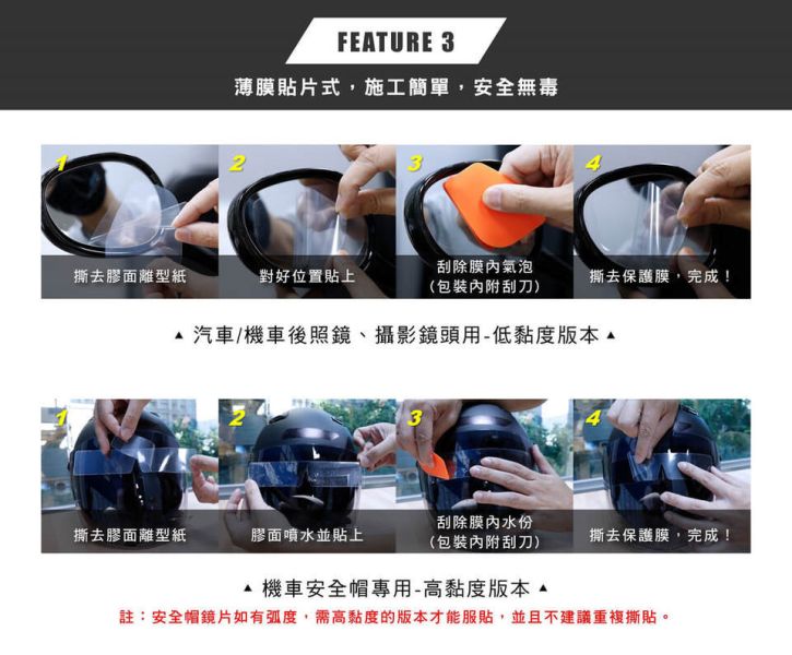 六姐的店※ 【科學研選 crosign】CA160 超疏水膜 - 汽/機車/安全帽/後照鏡 疏水膜.防雨膜.防水膜 