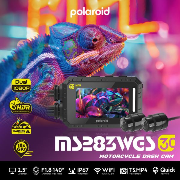 六姐的店※【現貨供應】 Polaroid寶麗萊-蜂鷹MS283WG 機車行車記錄器 