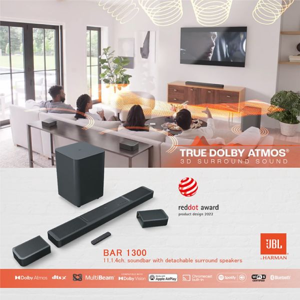 【JBL】BAR1300-11.1.4聲道-旗艦家庭劇院環繞喇叭(Soundbar 可拆式聲霸) 聲霸,普騰,PROTON,proton,國展,音響,音圓,金嗓,家電,家庭KTV,麥克風,劇院,藍芽,液晶顯示器,QLED,OLED,電風扇,洗衣機,冷氣機,變頻,飲水機,氣炸鍋,JBL,jbl,旗艦店,旗艦館,試聽,體驗,電鍋,家庭