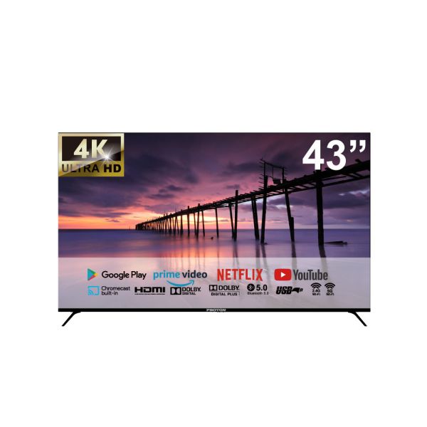 【PROTON普騰】43型HDR LED AI語音智慧連網4K液晶顯示器Google TV(三年保固) 普騰,PROTON,proton,國展,音響,音圓,金嗓,家電,家庭KTV,麥克風,劇院,藍芽,液晶顯示器,QLED,OLED,電風扇,洗衣機,冷氣機,變頻,飲水機,氣炸鍋,JBL,jbl,旗艦店,旗艦館,試聽,體驗,電鍋,家庭